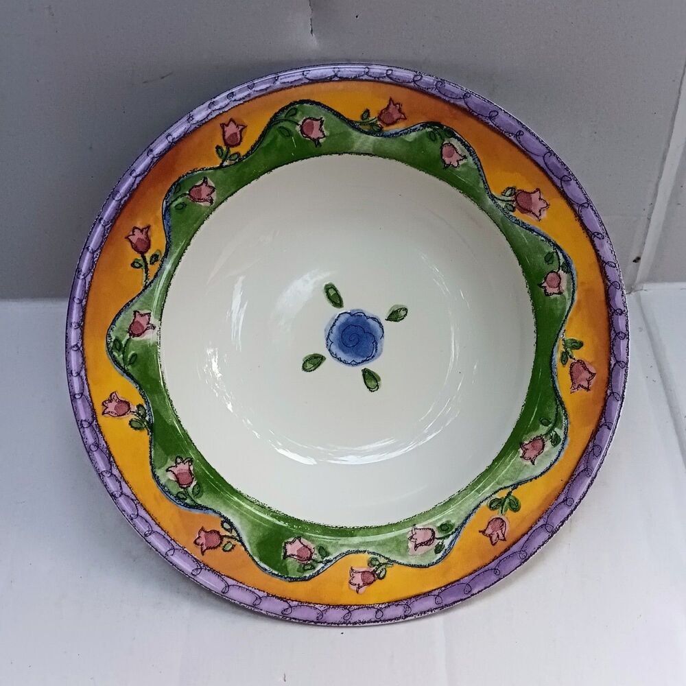 Vtg Sango The Sweet Shoppe Rimmed Soup Bowl-Key Lime Pie-3024-Sue Zipkin-8 7/8"